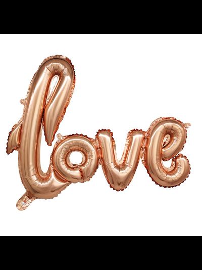 Фольгированная надпись &quot;LOVE&quot; розовое золото 102см