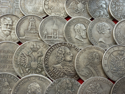 Полная коллекция царских рублей - 130 штук! Копии высшего качества!