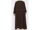 Платье Бохо "Два разреза " вельветовое шоколад до р.56