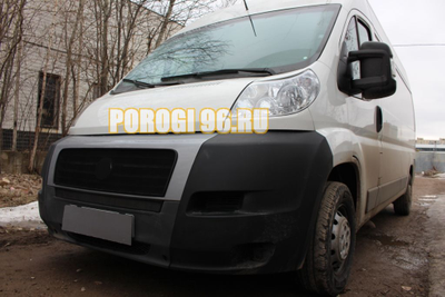 Защита радиатора Fiat Ducato III 2006-2014 black верх