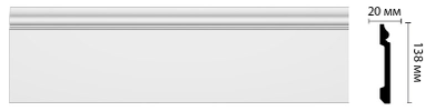 Плинтус напольный DECOMASTER D118ДМ (138*18*2000мм)