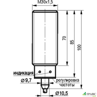 Индуктивный датчик IV21B AF81A5-02G-10-L