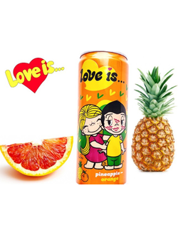 Газированный напиток LOVE IS Ананас и Апельсин 330мл (12)