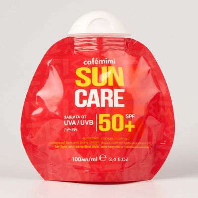 CafeMimi Солнцезащитный водостойкий крем для лица и тела SPF50+