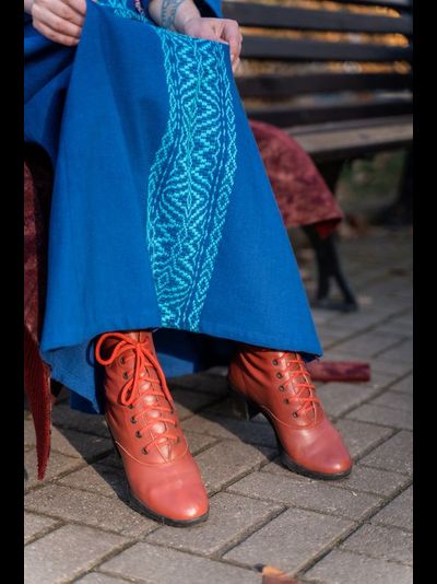 Платье &quot;Синий рассвет&quot; ручное ткачество