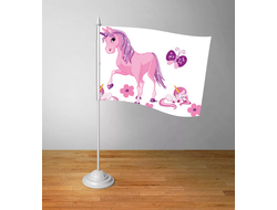 Флажок настольный Единорог №6