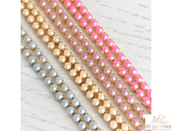 Жемчужные стразовые цепочки