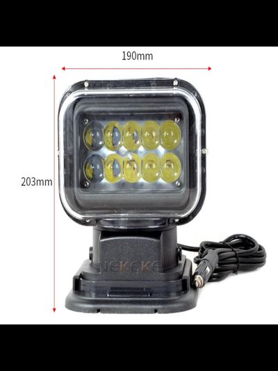 Прожектор стационарный светодиодный с ДУ NEKEKE 12В, черный