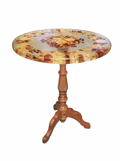 Стол малый с янтарем "Цветы Балтики"