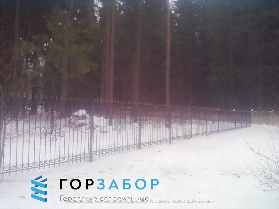 Забор с элементами ковки с установкой под ключ