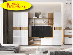 Роджина Гостиная Комод 600мм (белый глянец/дуб крафт)