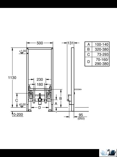 Инсталляция для биде Grohe Rapid SL 38553001