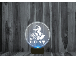 Светильник 3D, ночник Путин, Россия №9