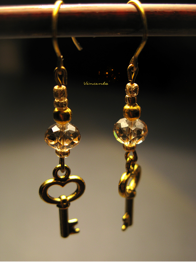 Серьги "Золотой ключик"