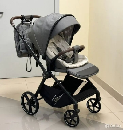 Детская коляска Luxmom A2 (реверсивный блок) Серый