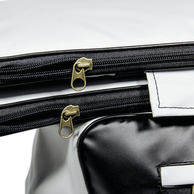 Комплект накладок на сиденья с сумкой 86*20 см ПВХ черно-белый