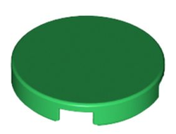 Tile, Round 2 x 2 with Bottom Stud Holder, Green (14769 / 6238881)