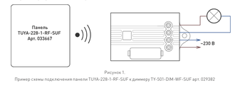 Панель Arlight TUYA-228-1-RF-SUF (kinetic, 433MHz) (IARL, IP67)