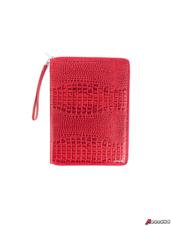 Органайзер для документов на молнии, А4, красный кайман