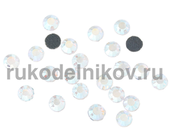 термостразы плоская спинка ss16 (4 мм), бесцветные АВ, материал-стекло, 3 гр/уп