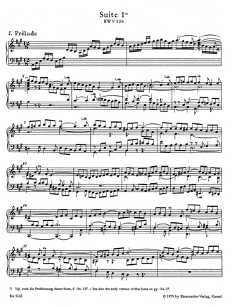 Бах И.С. Шесть английских сюит BWV 806-811 для фортепиано