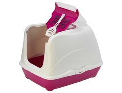 Био-туалет MODERNA FLIP CAT 50X39X37 см с совком, розовый