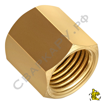 Гайка накидная М12х1.25 для ниппеля ф6.3мм правая резьба кислород