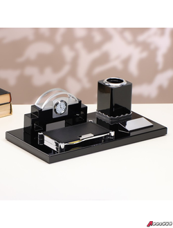 Набор настольный Премьер 4в1 с визитницей и часами. 4468214