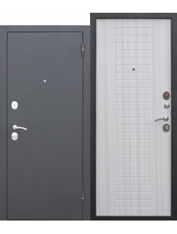 Входная металлическая дверь Гарда муар 8 мм Белый ясень