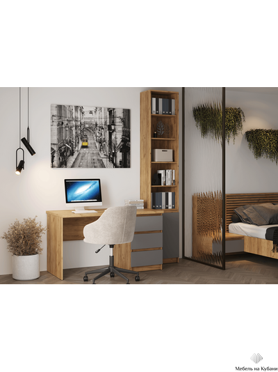 Бостон СЖ-001 Дуб Крафт золотой/Белый глянец