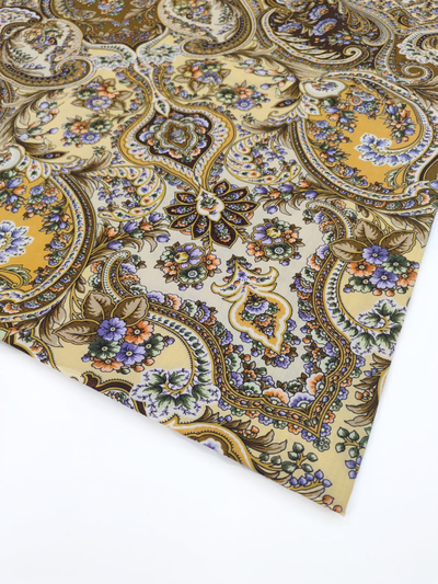 Павловопосадский платок Золотое сердце 2022-16