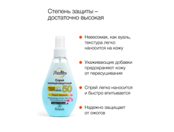 Флоресан Пальмовый рай Солнцезащитный СПРЕЙ SPF 50 водостойкий, двухфазный, 160мл