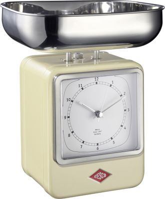 Кухонные весы-часы Wesco Retro Style, кремовый