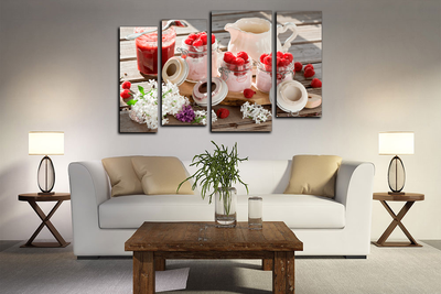 Модульная картина "Ягодные сливки"