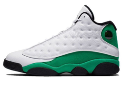 бело-зеленые мужские кроссовки Nike Air Jordan 13 Retro 'Lucky Green' DB6537-113