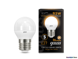 Gauss LED Globe 9.5w 830/840 E27