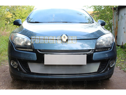 Защита радиатора Renault Megane III (рестайлинг 1) 2012-2014 chrome верх
