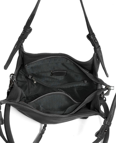 (АРТИКУЛ: 9427/1) СУМКА БОЛЬШАЯ, НАТУРАЛЬНАЯ КОЖА,ЧЕРНАЯ, РУЧКИ И РЕМЕНЬ ЧЕРЕЗ ПЛЕЧО