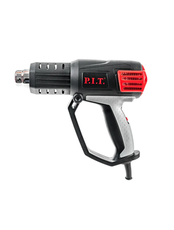 Фен технический P.I.T. PHG2001-C (2 кВт, кейс, 50-650°С, возд. поток 250-500л/мин, цифр.дисп, керам.нагр.э)