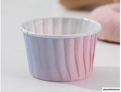 Форма для выпечки круглая «Градиент» d=6,5 см Розовый / 10 шт