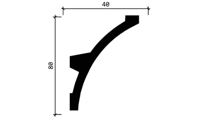 Потолочный плинтус для подсветки DECOR-DIZAYN DD512, из дюрополимера, под покраску, ударопрочный, 2 метра