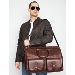 Кожаный саквояж Fabriano premium brown (арт. 4008-53)