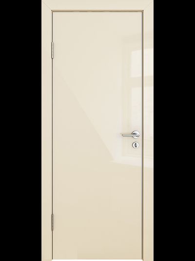 Межкомнатная глянцевая дверь  GL цвет ваниль