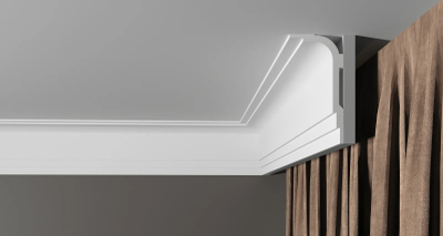 Потолочный плинтус DECOR-DIZAYN DD516, из дюрополимера, под покраску, ударопрочный, 2 метра