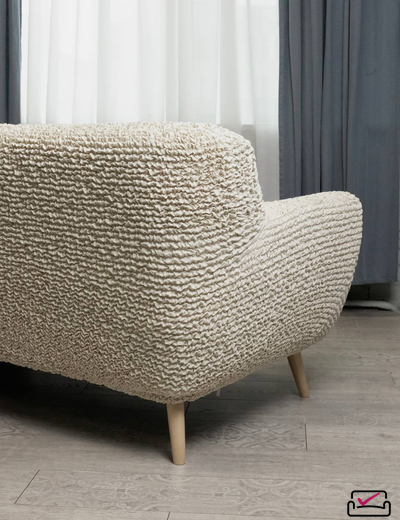 Чехол на 3х местный диван Микрофибра Ваниль. Защита мягкой мебели  от животных.