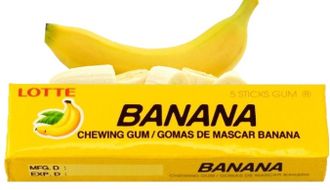 Lotte  Жевательная резинка со вкусом Банана пластинки 12,5гр (20)*50