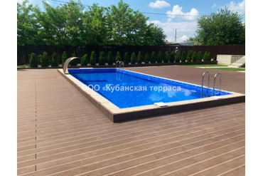 Терраса ДПК вокруг бассейна