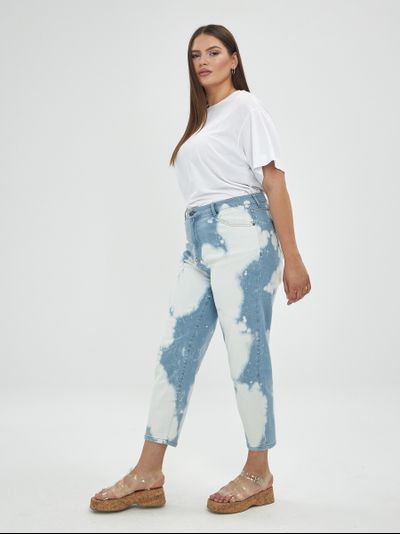 Женские джинсы с ярким эффектом варки