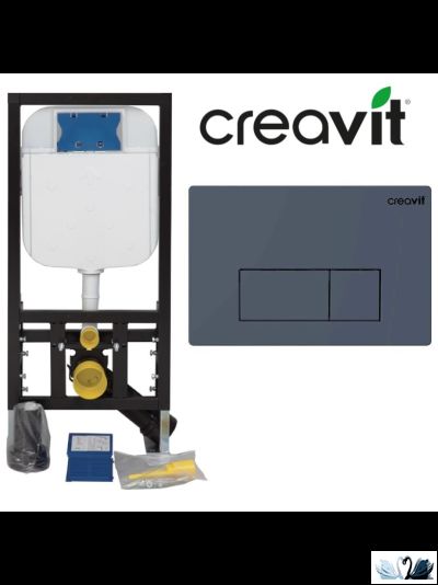 Инсталляция для унитаза Creavit GR5003.01 с кнопкой ARC GP8002.05 сизая купить в магазине Marysя