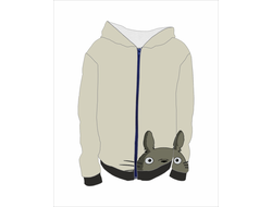 Толстовка на молнии с полной запечаткой Мой сосед Тоторо, Totoro №20